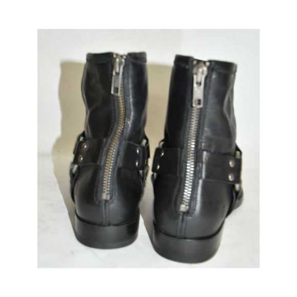 FRYE 'Phillip' Harness Boot MOTO BIKER RING CHIC BLACK LEATHER 6.5 (K11) - Picture 3 of 7